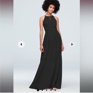 Elegant Black Halter Maxi Dress